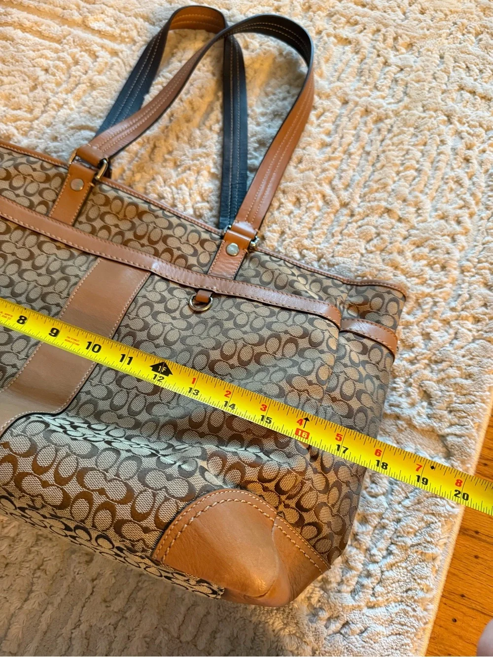 Coach Signature Canvas Diaper Tote Bag